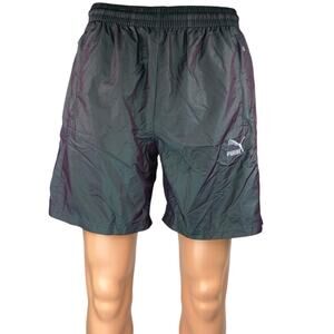 Puma x Vashtie Men's Black Elastic Waist Pockets Athletic Windbreaker Shorts S